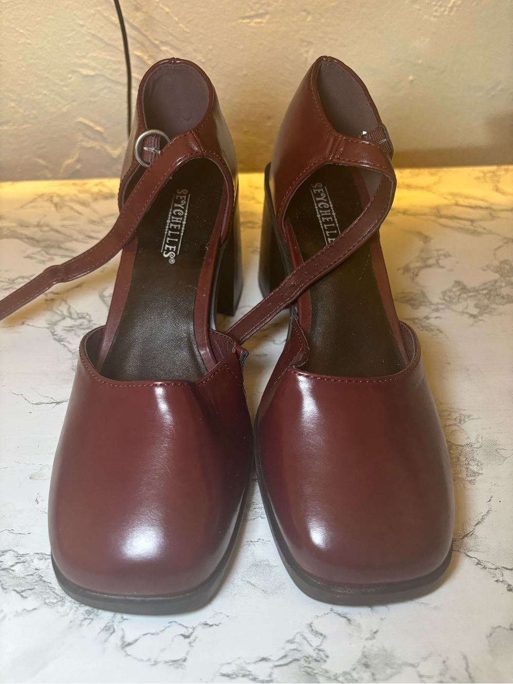 Seychelles Women's Burgundy Mary Jane Shoes